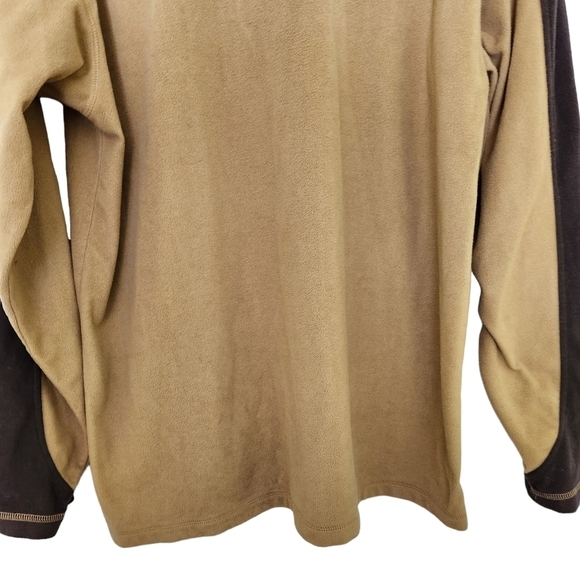 Columbia men's brown long-sleeve half zip-up front polyester sweater  pullover - Picture 8 of 9